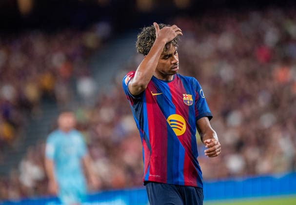 ESP: LaLiga EA Sports FC Barcelona, Barca v Athletic Bilbao Lamine Yamal of FC Barcelona during LaLiga EA Sports between FC Barcelona v Athletic Bilbao played at Spotify Camp Nou Stadium in Barcelona on August 27, 2026 in Spain Spain Futbol Copyright: xAgenciaxLOFx