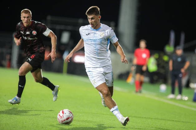 HNK Rijeka v Midtjylland - UEFA Conference League 2026 27 Play Off Round Second Leg RIJEKA, CROATIA - AUGUST 27: Branko Pavic of HNK Rijeka in action during the UEFA Conference League 2026 27 Play Off Round Second Leg match between HNK Rijeka and FC Midtjylland at Stadion HNK Rijeka on August 27, 2026 in Rijeka, Croatia.  GoranxKovacic PIXSELL