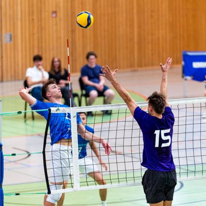 27.08.2026, GER, Volleyball, Maenner, Saison 26 27, 2.Bl Sued 1.Bl, Testspiel, Blue Volleys Gotha - Cerebricks Volley Goats Mitteldeutschland Ben Bierwisch (Blue Volleys Gotha,13) 99867 Gotha Sporthalle Sportanlage Ernesti Thüringen Deutschland