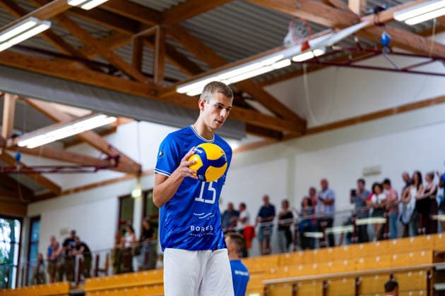 27.08.2026, GER, Volleyball, Maenner, Saison 26 27, 2.Bl Sued 1.Bl, Testspiel, Blue Volleys Gotha - Cerebricks Volley Goats Mitteldeutschland Hannes Krausse (Blue Volleys Gotha,4) 99867 Gotha Sporthalle Sportanlage Ernesti Thüringen Deutschland