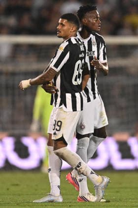 PARTIZAN vs GETAFE MARINHO DOS SANTOS JEFERSON JEH Marinjo Dos Santos Zeferson Dzeh and DEMBA SECK Demba Sek football Partizan vs Gefafe UEFA Conference League qualifications match at Partizan stadium, Belgrade 27.08.2026 Foto: FOOTBALL, UEFA CONFERENCE LEAGUE QUALIFICATIONS, PARTIZAN, GETAFE Belgrade Partizan stadium Serbia Copyright: xMarkoxMetlas xMNxPressx