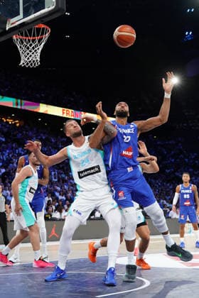 BASKET : France vs SlovÃ nie - Eliminatoires de la Coupe du Monde FIBA 2027 - 27 08 2026 Rudy Gobert Equipe de France Premiere journÃ e de la deuxieme phase des Ã liminatoires de la Coupe du Monde FIBA 2027.  Copyright: xx