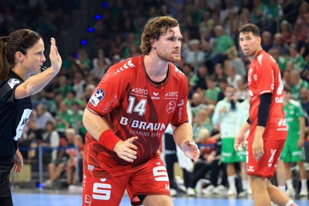 27.08.2026, GER Deutschland, Handball, 1.Bundesliga, 27.08.2026, Saison 2026 2027, Berlin, Fuechse Berlin vs Melsungen Ben Beekmann ( MT Melsungen 14 ) Berlin Max-Schmeling-Halle Berlin Deutschland Copyright: xNordphotox xEnglerx