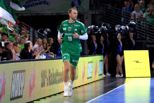 27.08.2026, GER Deutschland, Handball, 1.Bundesliga, 27.08.2026, Saison 2026 2027, Berlin, Fuechse Berlin vs Melsungen Mathias Gidsel ( Fuechse Berlin 19 ) Berlin Max-Schmeling-Halle Berlin Deutschland Copyright: xNordphotox xEnglerx