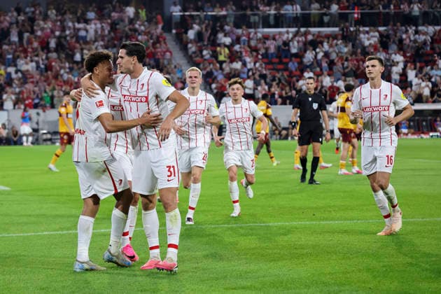 Torjubel SC Freiburg beim 3:1 durch Igor Matanovic (SC Freiburg, 31) , Deutschland, Fussball, UEFA Conference League, Play-offs, 2026 2027, SC Freiburg vs. Motherwell FC, 27.08.2026, Freiburg im Breisgau Europa-Park Stadion Deutschland Copyright: xGrantxHubbsx