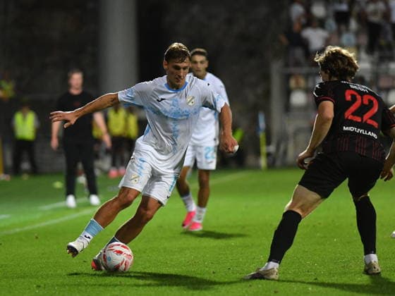 Rijeka, Croatia, 270826. Rujevica Stadium. Toni Fruk at the return match of the UEFA Conference League play-off, Rijeka - Midtjylland. Foto: Damir Skomrlj CROPIX Hrvatska Copyright: xxDamirxSkomrljx xCROPIXx rijeka_midtjylland19-270826