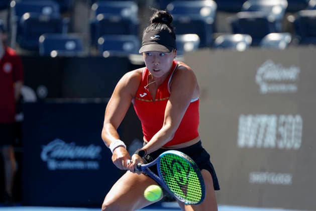 August 27, 2026, Monterrey, Nuevo Leon, Mexico: Ann Li (USA) in action against Alycia Parks (USA) during the GNP Seguros WTA, Tennis Damen 500 Open at Club Sonoma in Monterrey, Nuevo Leon. Li won 2:6, 3:6. Monterrey Mexico - ZUMAo125 20260827_zip_o125_002 Copyright: xAntonioxOjedax