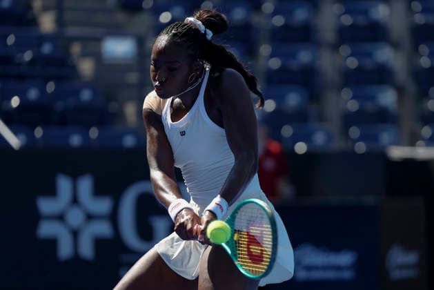 August 27, 2026, Monterrey, Nuevo Leon, Mexico: Alycia Parks (USA) in action against Ann Li (USA) during the GNP Seguros WTA, Tennis Damen 500 Open at Club Sonoma in Monterrey, Nuevo Leon. Li won 2:6, 3:6. Tenis 2026: WTA 500 Monterrey: Parks Vs Li  - ZUMAo125 20260827_zip_o125_001 Copyright: xAntonioxOjedax