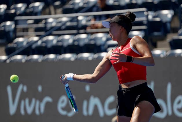 August 27, 2026, Monterrey, Nuevo Leon, Mexico: Ann Li (USA) in action against Alycia Parks (USA) during the GNP Seguros WTA, Tennis Damen 500 Open at Club Sonoma in Monterrey, Nuevo Leon. Li won 2:6, 3:6. Tenis 2026: WTA 500 Monterrey: Parks Vs Li  - ZUMAo125 20260827_zip_o125_006 Copyright: xAntonioxOjedax