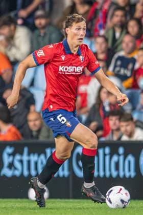 ESP : RC Celta v CA Osasuna LaLiga EA Sports Jorge Herrando in action during LaLiga EA Sports between RC Celta v CA Osasuna on August 27, 2026 , played at ABANCA Balaidos Stadium , Spain Copyright: xLuisxLorenzox