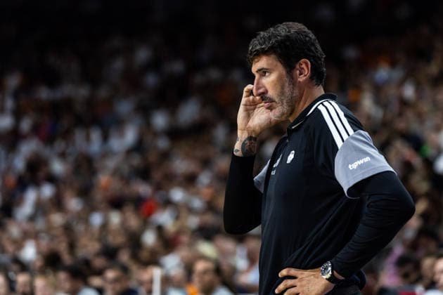 27.08.2026, GER, FIBA ‹Basketball World Cup 2027, European Qualifiers Köln, Deutschland-Türkei Ãlex Mumbru (Trainer, Deutschland) Köln LANXESS arena Nordrhein-Westfalen Deutschland