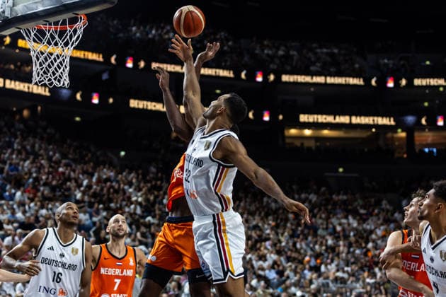 27.08.2026, GER, FIBA ‹Basketball World Cup 2027, European Qualifiers Köln, Deutschland-Türkei Johannes Thiemann (Deutschland, 32) Köln LANXESS arena Nordrhein-Westfalen Deutschland