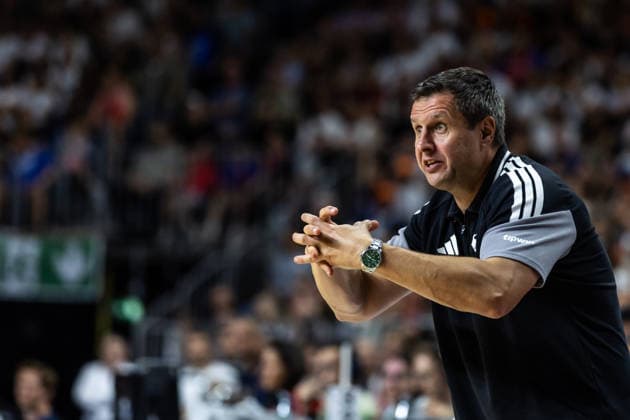 27.08.2026, GER, FIBA ‹Basketball World Cup 2027, European Qualifiers Köln, Deutschland-Türkei Alan Ibrahimagic (Co-Trainer Deutschland) Köln LANXESS arena Nordrhein-Westfalen Deutschland