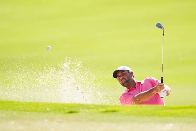 August 27, 2026, Atlanta, Georgia, USA: Scottie Scheffler (USA) hits a bunker shot at the 18th green during the first round at East Lake Golf Club. PGA, Golf Herren Tour TOUR Championship  - ZUMAd212 20260827_zsp_d212_047 Copyright: xRichardxDolex