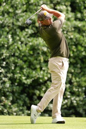 August 27, 2026, Atlanta, Georgia, USA: Gary Woodland (USA) tees off the 12th hole during the first round of the 2026 TOUR Championship at East Lake Golf Club. Atlanta USA - ZUMAw109 20260827_fap_w109_029 Copyright: xDebbyxWongx