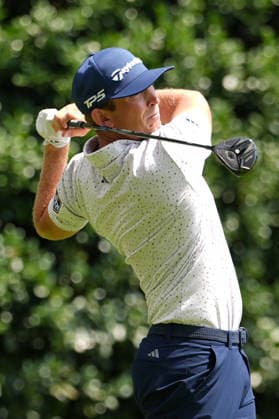 August 27, 2026, Atlanta, Georgia, USA: Jacob Bridgeman (USA) tees off the 12th hole during the first round of the 2026 TOUR Championship at East Lake Golf Club. PGA, Golf Herren 2026: TOUR Championship - Round 1  - ZUMAw109 20260827_fap_w109_035 Copyright: xDebbyxWongx