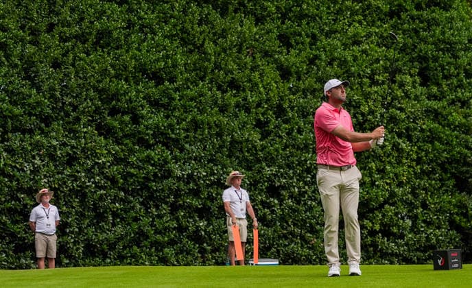 August 27, 2026, Atlanta, Georgia, USA: Scottie Scheffler (USA) tees off the 12th hole during the first round of the 2026 TOUR Championship at East Lake Golf Club. PGA, Golf Herren 2026: TOUR Championship - Round 1  - ZUMAw109 20260827_fap_w109_054 Copyright: xDebbyxWongx