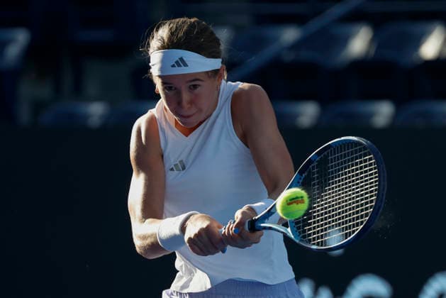 August 27, 2026, Monterrey, Nuevo Leon, Mexico: Nikola Bartunkova (CZE) in action against Darja Vidmanova (CZE) during the GNP Seguros WTA, Tennis Damen 500 Open at Club Sonoma in Monterrey, Nuevo Leon. Tenis 2026: WTA 500 Monterrey: Vidmanova Vs Bartunkova  - ZUMAo125 20260827_zip_o125_014 Copyright: xAntonioxOjedax