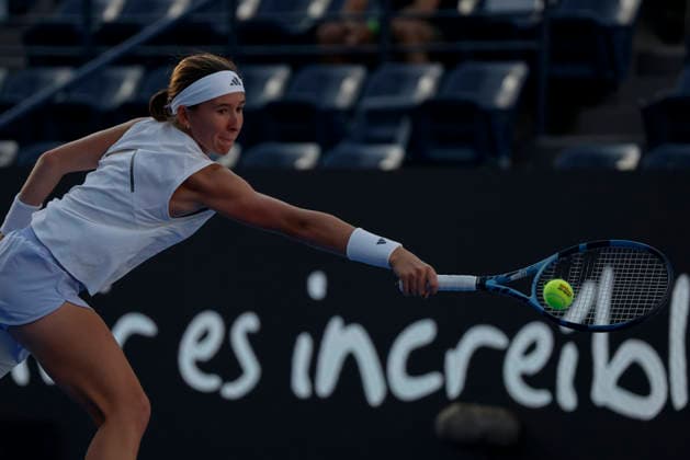 August 27, 2026, Monterrey, Nuevo Leon, Mexico: Nikola Bartunkova (CZE) in action against Darja Vidmanova (CZE) during the GNP Seguros WTA, Tennis Damen 500 Open at Club Sonoma in Monterrey, Nuevo Leon. Monterrey Mexico - ZUMAo125 20260827_zip_o125_022 Copyright: xAntonioxOjedax