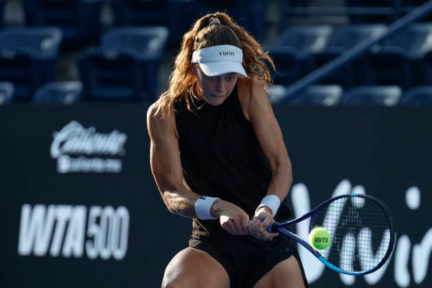 August 27, 2026, Monterrey, Nuevo Leon, Mexico: Darja Vidmanova (CZE) in action against Nikola Bartunkova (CZE) during the GNP Seguros WTA, Tennis Damen 500 Open at Club Sonoma in Monterrey, Nuevo Leon. Tenis 2026: WTA 500 Monterrey: Vidmanova Vs Bartunkova  - ZUMAo125 20260827_zip_o125_019 Copyright: xAntonioxOjedax