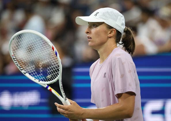 August 27, 2026, New York City, New York, USA: IGA SWIATEK of Poland during practise session before US Open. New York, USA. Tennis: US Open - Iga Swiatek  - ZUMAc278 20260827_zsp_c278_025 Copyright: xMarcinxCholewinskix