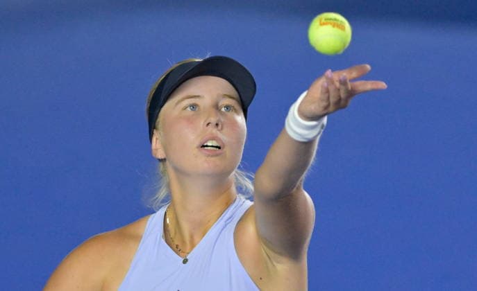 Monterrey Open tennis tournament Clara Tauson of Denmark in action againstDiane Parry of France during their match at the Monterrey Open tennis tournament in Monterrey, Mexico, 27 August 2026. Monterrey Mexico  Copyright: xMiguelxSierrax