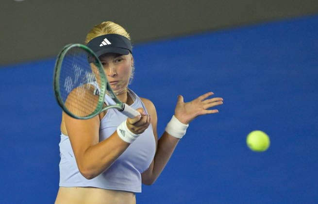 Monterrey Open tennis tournament Clara Tauson of Denmark in action againstDiane Parry of France during their match at the Monterrey Open tennis tournament in Monterrey, Mexico, 27 August 2026. Monterrey Mexico  Copyright: xMiguelxSierrax