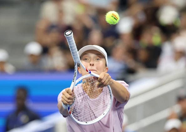 August 27, 2026, New York, New York, USA: IGA SWIATEK of Poland during a practice session before US Open in New York. Tennis 2026: US Open: Practice: IGA SWIATEK  - ZUMAc278 20260827_zsp_c278_014 Copyright: xMarcinxCholewinskix