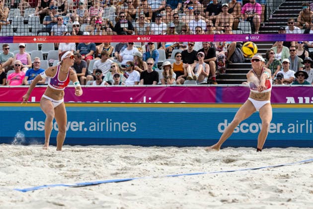 RECORD DATE NOT STATED German Beach Championship - Deutsche Beachvolleyball Meisterschaft Dortmund, Germany 27.08.2026 DORTMUND, GERMANY - AUGUST 27: Sandra Ittlinger (Player 1, Eintracht Spontent e.V.), Kim van de Velde (Player 2, Blaubären TSV Flacht) during the German Beach Championship - Deutsche Beachvolleyball Meisterschaft at Dortmund on August 27, 2026 in Dortmund, Germany. Copyright: xBEAUTIFULxSPORTS PeterxWeberx