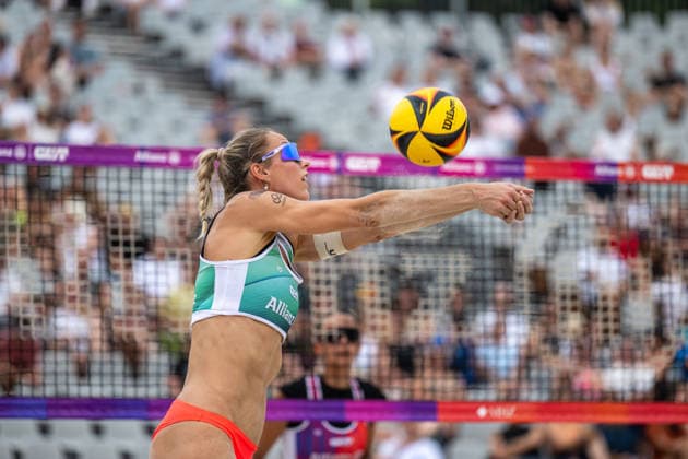 RECORD DATE NOT STATED German Beach Championship - Deutsche Beachvolleyball Meisterschaft Dortmund, Germany 27.08.2026 DORTMUND, GERMANY - AUGUST 27: Louisa Lippmann (Player 1, BR Volleys) during the German Beach Championship - Deutsche Beachvolleyball Meisterschaft at Dortmund on August 27, 2026 in Dortmund, Germany. Copyright: xBEAUTIFULxSPORTS PeterxWeberx