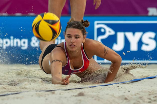 RECORD DATE NOT STATED German Beach Championship - Deutsche Beachvolleyball Meisterschaft Dortmund, Germany 27.08.2026 DORTMUND, GERMANY - AUGUST 27: Janne Uhl (Player 2, Eintracht Spontent) during the German Beach Championship - Deutsche Beachvolleyball Meisterschaft at Dortmund on August 27, 2026 in Dortmund, Germany. Copyright: xBEAUTIFULxSPORTS PeterxWeberx