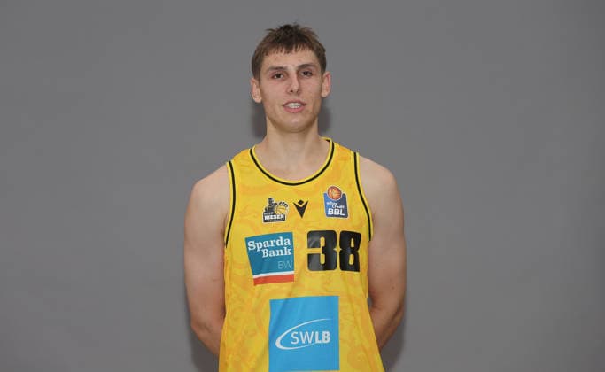 Ludwigsburg , Basketball Fototermin MHP Riesen Ludwigsburg Saison 2026 2027 , Lukas Modic