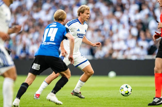 FC Copenhagen v FC Inter Turku, UEFA Conference League qualification, Copenhagen, Denmark Copenhagen, Denmark. 27th, August 2026. Mads Emil Madsen (21) of FC Copenhagen seen during the UEFA Conference League qualification match between FC Copenhagen and FC Inter Turku at Parken in Copenhagen. Denmark, Copenhagen, Parken  Copyright: xGonzalesxPhoto TobiasxJorgensenx