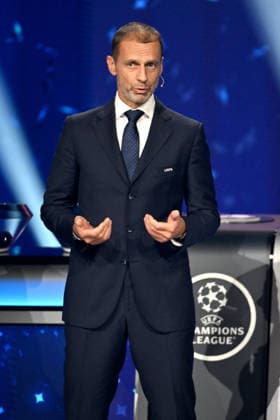 Aleksander Ceferin, le président de l’UEFA, lors du tirage au sort de la phase de ligue de l’édition 2026-2027 de la Ligue des champions au Grimaldi Forum de Monaco, le 27 août 2026. Bruno Bebert Bestimage The 2026 27 UEFA Champions League league phase draw at the Grimaldi Forum in Monaco on August 27, 2026. Monaco Monaco  Copyright: xBrunoxBebertx xBestimagexBrunoxBebertx xBestimagex