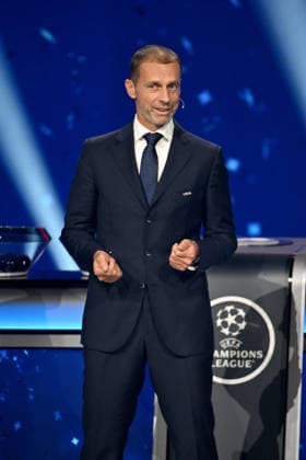 Aleksander Ceferin, le président de l’UEFA, lors du tirage au sort de la phase de ligue de l’édition 2026-2027 de la Ligue des champions au Grimaldi Forum de Monaco, le 27 août 2026. Bruno Bebert Bestimage The 2026 27 UEFA Champions League league phase draw at the Grimaldi Forum in Monaco on August 27, 2026. Monaco Monaco  Copyright: xBrunoxBebertx xBestimagexBrunoxBebertx xBestimagex