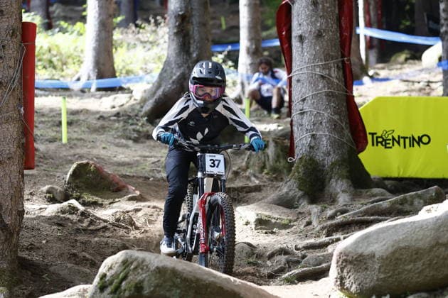 28.08.2026, Daolasa di Commezzadura, Black Snake, 2026 UCI MTB World Championship, WM, Weltmeisterschaft Women Junior s Qualifications DHI (downhill) Millie Waite 37 (NZL) Daolasa di Commezzadura Black Snake Trento Italy Copyright: xJustPictures.ch FrancescoxMinghettix jp-en-FrMi-_NG_1100