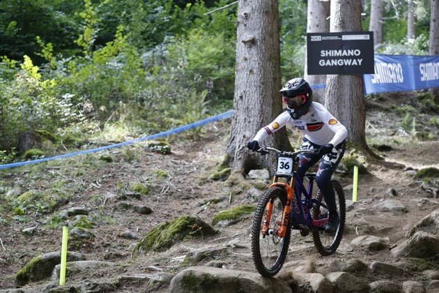 28.08.2026, Daolasa di Commezzadura, Black Snake, 2026 UCI MTB World Championship, WM, Weltmeisterschaft Women Junior s Qualifications DHI (downhill) Illy Morrison 36 (GBR) Daolasa di Commezzadura Black Snake Trento Italy Copyright: xJustPictures.ch FrancescoxMinghettix jp-en-FrMi-_NG_1110