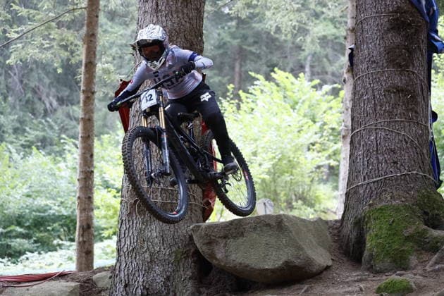 28.08.2026, Daolasa di Commezzadura, Black Snake, 2026 UCI MTB World Championship, WM, Weltmeisterschaft Women Junior s Qualifications DHI (downhill) Winter Bush 32 (USA) Daolasa di Commezzadura Black Snake Trento Italy Copyright: xJustPictures.ch FrancescoxMinghettix jp-en-FrMi-_NG_1131
