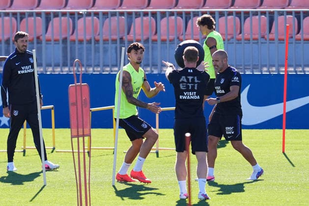 August 28, 2026, Madrid, Madrid, Spain: Marc Pubill during a training session of Atletico de Madrid ahead the Spanish League, LaLiga EA Sports, match against Sevilla FC at Ciudad Deportiva Wanda Atletico de Madrid on August 28, 2026, in Madrid, Spain. Atletico De Madrid Training Session - Laliga Ea Sports  - ZUMAa181 20260828_zaa_a181_006 Copyright: xDennisxAgyemanx