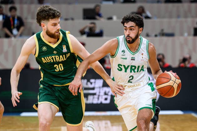 August 28, 2026, Manilla, Manila, Philippines: Australia s Anthony DELLORSO stays on Syrias Omar IDLBI.Australia vs Syria in their Group E match of the FIBA Basketball World Cup Qualifiers at the Mall of Asia Arena, Manila, Philippines on Friday 28 August 2026. FIBA World Cup Basketball Asian Qualifiers  - ZUMAr144 20260828_zap_r144_011 Copyright: xJaynexRussellx