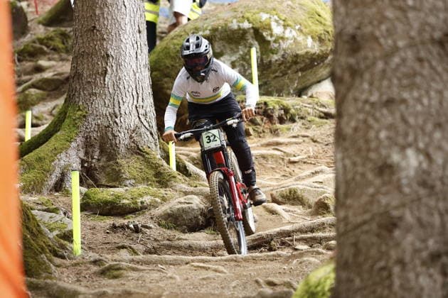 28.08.2026, Daolasa di Commezzadura, Black Snake, 2026 UCI MTB World Championship, WM, Weltmeisterschaft Men Junior s Qualifications DHI (downhill) Jonte Tummon 32 (AUS) Daolasa di Commezzadura Black Snake Trento Italy Copyright: xJustPictures.ch FrancescoxMinghettix jp-en-FrMi-_NG_1493
