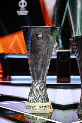 UEFA Europa League and Conference League 2026 27 League Phase Draws MONACO, MONACO - AUGUST 28: A close-up view shows the UEFA Europa League trophy ahead of the draw at the Grimaldi Forum in Monaco on August 28, 2026. Mustafa Yalcin Anadolu Monaco France. Editorial use only. Please get in touch for any other usage.  Copyright: x2026xAnadoluxMustafaxYalcinx