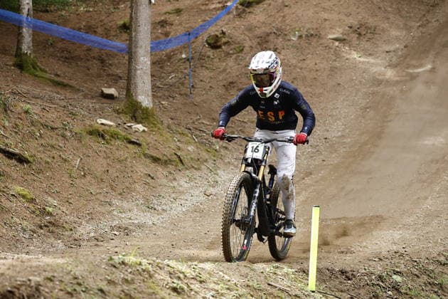 28.08.2026, Daolasa di Commezzadura, Black Snake, 2026 UCI MTB World Championship, WM, Weltmeisterschaft Men Junior s Qualifications DHI (downhill) Enol Torre Martinez 16 (ESP) Daolasa di Commezzadura Black Snake Trento Italy Copyright: xJustPictures.ch FrancescoxMinghettix jp-en-FrMi-_NG_1565