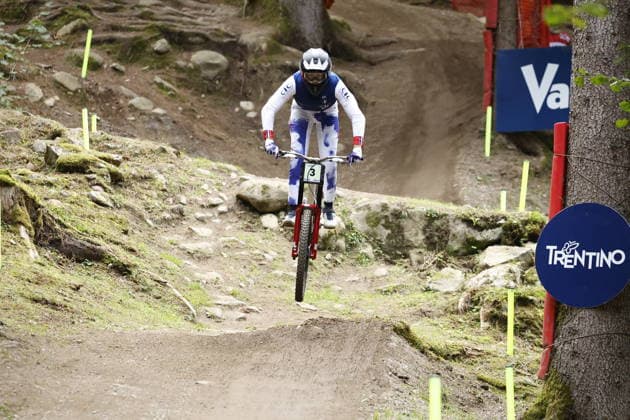 28.08.2026, Daolasa di Commezzadura, Black Snake, 2026 UCI MTB World Championship, WM, Weltmeisterschaft Men Junior s Qualifications DHI (downhill) Sacha Gabriel Brizin 3 (FRA) Daolasa di Commezzadura Black Snake Trento Italy Copyright: xJustPictures.ch FrancescoxMinghettix jp-en-FrMi-_NG_1625