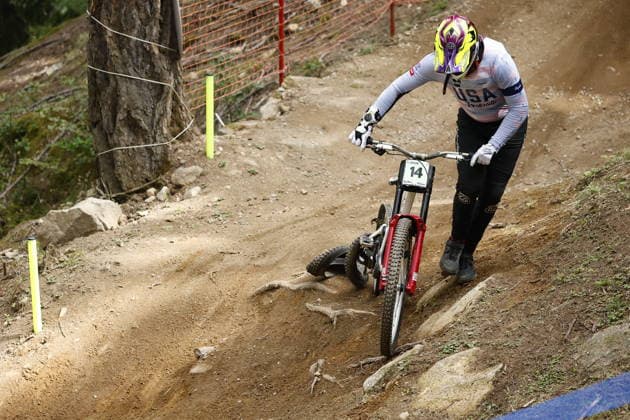 28.08.2026, Daolasa di Commezzadura, Black Snake, 2026 UCI MTB World Championship, WM, Weltmeisterschaft Men Junior s Qualifications DHI (downhill) Kai Burleson 14 (USA) Incurring in a mechanical failure Daolasa di Commezzadura Black Snake Trento Italy Copyright: xJustPictures.ch FrancescoxMinghettix jp-en-FrMi-_NG_1637