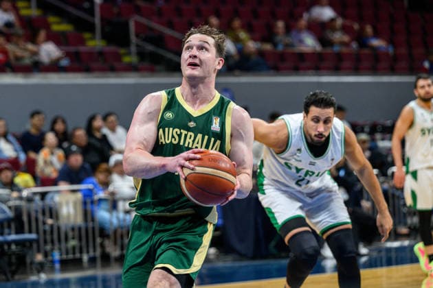 August 28, 2026, Manilla, Manila, Philippines: Australia s Elijah PEPPER in action. Australia vs Syria in their Group E match of the FIBA Basketball World Cup Qualifiers at the Mall of Asia Arena, Manila, Philippines on Friday 28 August 2026. FIBA World Cup Basketball Asian Qualifiers  - ZUMAr144 20260828_zap_r144_034 Copyright: xJaynexRussellx