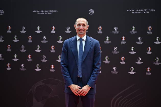 UEFA Europa League and Conference League 2026 27 League Phase Draws MONACO, MONACO - AUGUST 28: Former Italian international and Juventus legend Giorgio Chiellini arrives to attend the draw ceremony for the league phase of the 2026-2027 UEFA Europa League and Conference League football tournament at the Grimaldi Forum in the Principality of Monaco on August 28, 2026. Mustafa Yalcin Anadolu Monaco Monaco. Editorial use only. Please get in touch for any other usage.  Copyright: x2026xAnadoluxMustafaxYalcinx