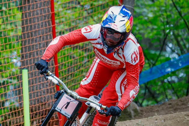 TRENTO, ITALY - AUGUST 28: Valentina Höll from Austria testing the track before the Uci Mountainbike World Championship, WM, Weltmeisterschaft - Women and Men Elite Downhill qualifications at Val di Sole on August 28, 2026 in Trento, Italy. Trento Val di Sole Trento Italy Copyright: xJustPictures.ch FrancescoxMinghettix jp-en-EuSpIm-JP6_FRM_UCIWC_WMNDH_28_Aug_000134