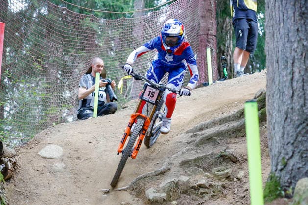 TRENTO, ITALY - AUGUST 28: Tahnee Seagrave from Great Britain testing the track one last time before the Uci Mountainbike World Championship, WM, Weltmeisterschaft - Women and Men Elite Downhill qualifications at Val di Sole on August 28, 2026 in Trento, Italy. Trento Val di Sole Trento Italy Copyright: xJustPictures.ch FrancescoxMinghettix jp-en-EuSpIm-JP6_FRM_UCIWC_WMNDH_28_Aug_000139
