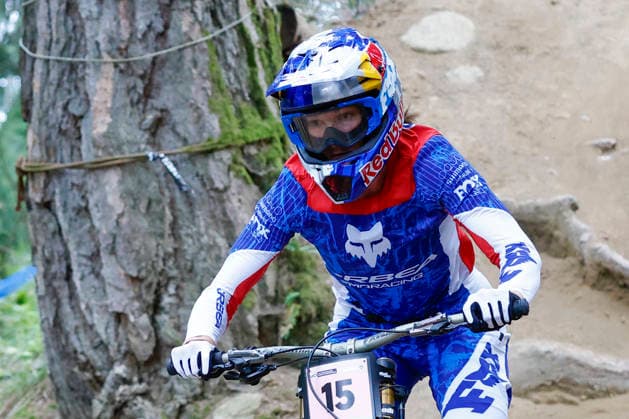 TRENTO, ITALY - AUGUST 28: Tahnee Seagrave from Great Britain testing the track one last time before the Uci Mountainbike World Championship, WM, Weltmeisterschaft - Women and Men Elite Downhill qualifications at Val di Sole on August 28, 2026 in Trento, Italy. Trento Val di Sole Trento Italy Copyright: xJustPictures.ch FrancescoxMinghettix jp-en-EuSpIm-JP6_FRM_UCIWC_WMNDH_28_Aug_000140